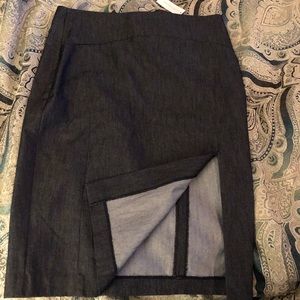Denim pencil skirt